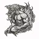 Prometheus stealing fire  tattoo design idea