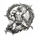 Prometheus stealing fire  tattoo design idea