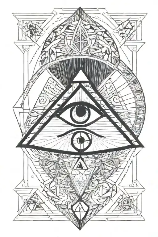the eye of Ra in a diamond with a reference to the moon and the number 21 tattoo design idea