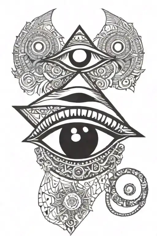 the eye of ra in a diamond with a reference to the moon and the number 21 tattoo design idea