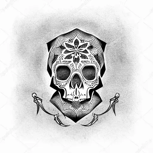 Skull tattoo design idea