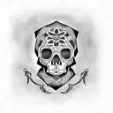 Skull tattoo design idea