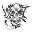 Skull tattoo design idea