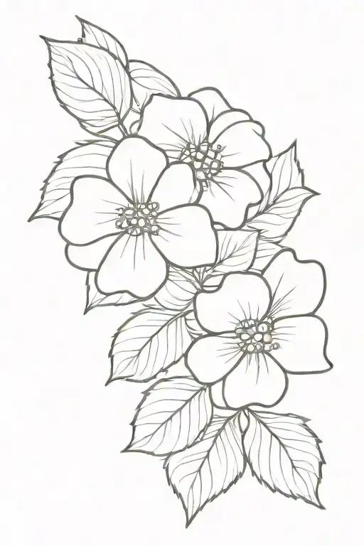 Hydrangeas tattoo design idea