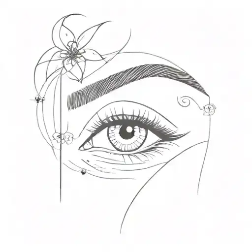 Incorporate elements of eyebrow design tools and micropigmentation needles into a minimalist tattoo design tattoo design idea