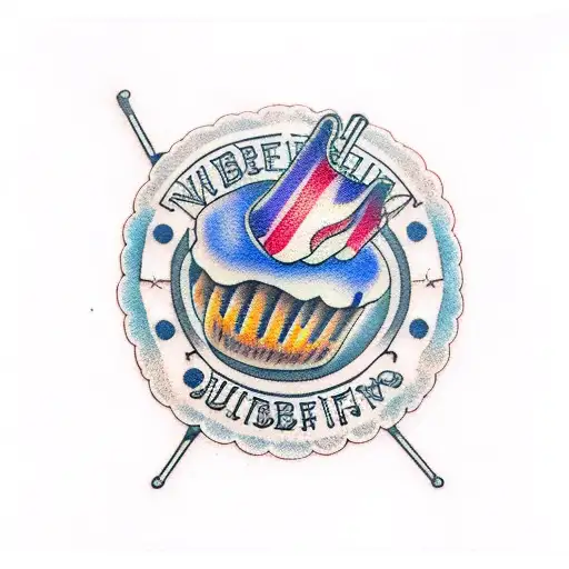 Blueberry muffin tattoo design idea