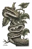 Snake in a tree tattoo design idea