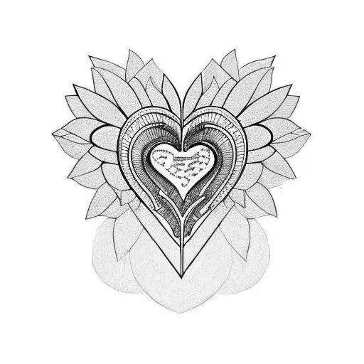 anatomical heart with Laurel wreath tattoo design idea