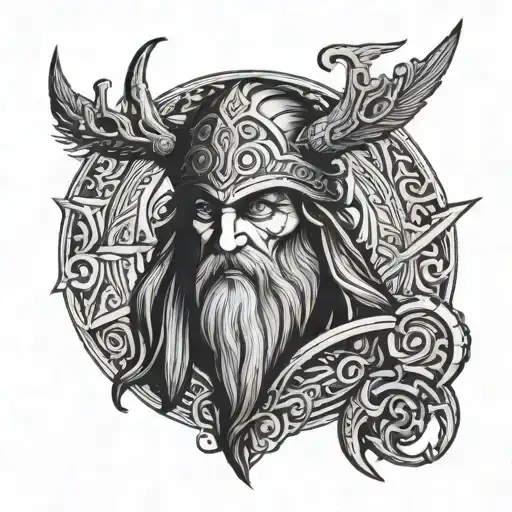 odin face tattoo tattoo design idea