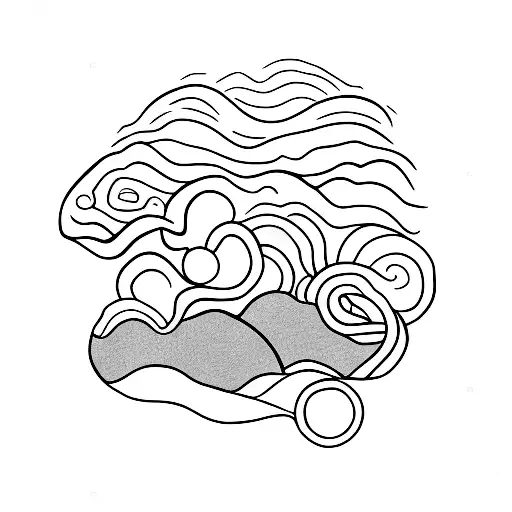 a fine line sunrise at a silhouette meadow strict horizon tattoo design idea