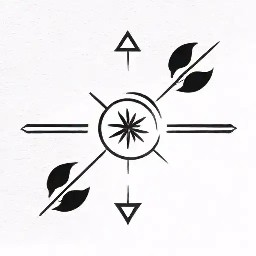 stoic symbol tattoo design idea
