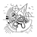 A vibrant and dynamic tattoo of a sports car racing through the streets of Los Angeles, capturing the client's enthusiasm for cars and their fondness for the city. tattoo design idea