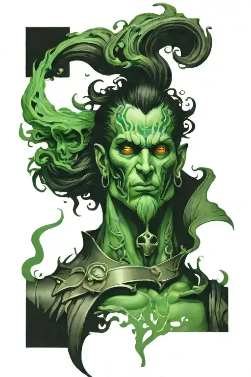 green gods hades and Nike tattoo design idea