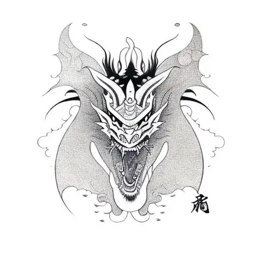 Dragon, Samurai tattoo design idea