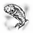japan carp  tattoo design idea