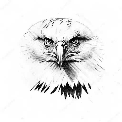 Bald eagle driving Lincoln Continental  tattoo design idea