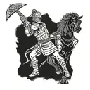 gladiator fighting tattoo design idea
