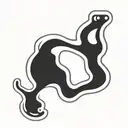 loch ness monster no background tattoo design idea