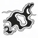 loch ness monster no background tattoo design idea