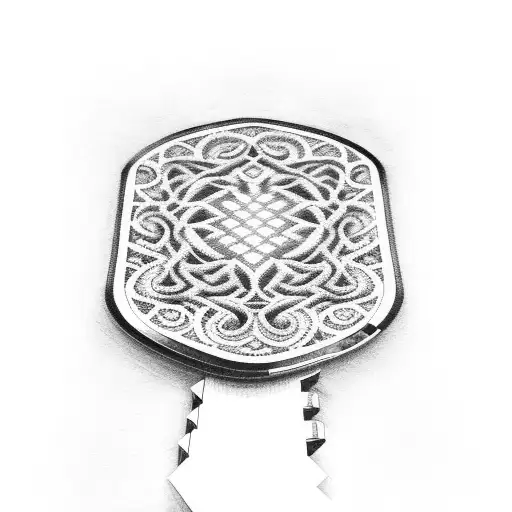 Incorporate a stylish car key design with intricate patterns reminiscent of designer clothing tattoo design idea