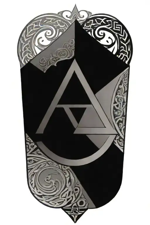 Nordic symbols: valknut, yggdrasil and a world serpent tattoo design idea