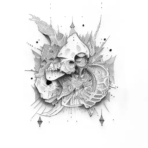 broken bone tattoo design idea