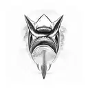 shark jaw tattoo design idea