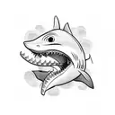 shark jaw tattoo design idea