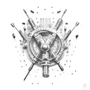 drilling rig tattoo design idea