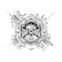 drilling rig tattoo design idea