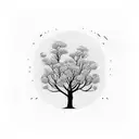 Create a sleeve tattoo with the images of a mustard seed, a mustard tree, a man hiding a treasure in a field, a full fis tattoo design idea