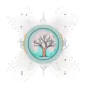 Create a sleeve tattoo with the images of a mustard seed, a mustard tree, a man hiding a treasure in a field, a full fis tattoo design idea
