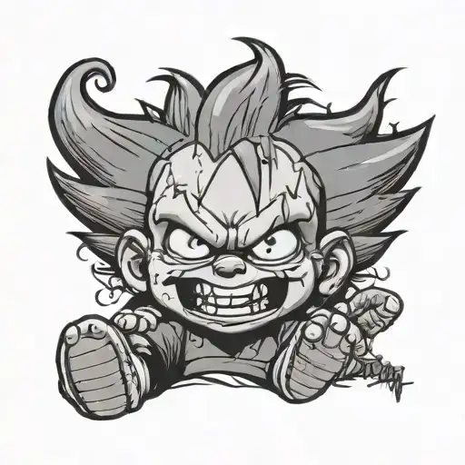 chucky rugrats other half chucky tattoo design idea