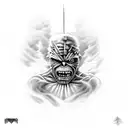 Iron maiden somewhere in time  tattoo design idea