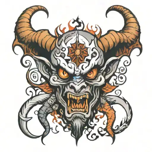 demon representing Minnesota tattoo design idea