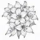 amaryllis flower tattoo fineline  tattoo design idea