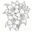 amaryllis flower tattoo fineline  tattoo design idea