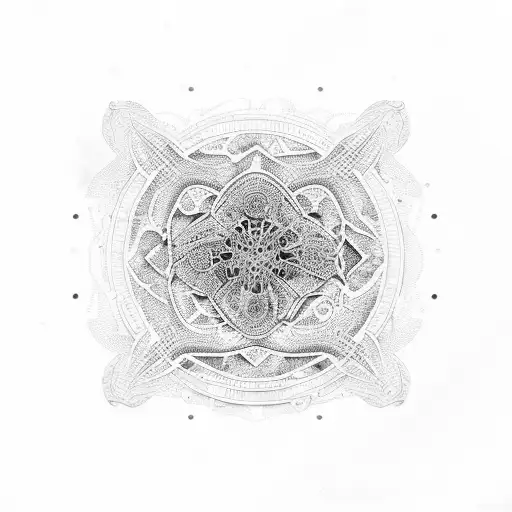 mirrored ocean ripples tattoo design idea