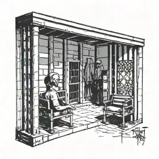 Deputy gang tatto los santos sheriff jail cell with bars tattoo design idea