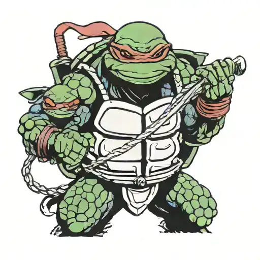 ninja turtles tattoo design idea