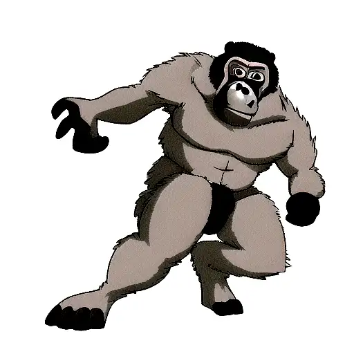 Gorilla tattoo design idea
