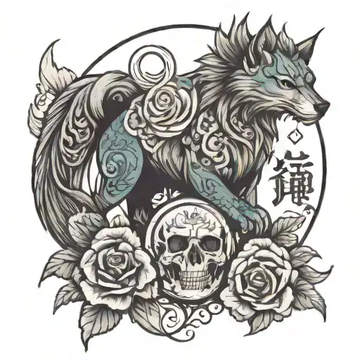 strength and courage wisdom XXX tattoo design idea