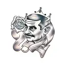 bean with tiara tattoo design idea