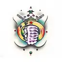 bean with tiara tattoo design idea