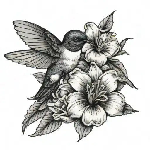 Dotwork Buddha With Lotus And Hummingbird Tattoo Idea Blackink Ai