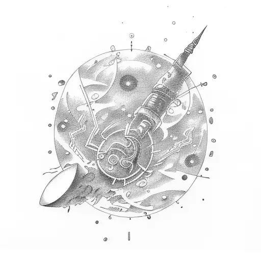 Cosmic Alchemy tattoo design idea