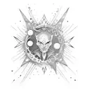 Cosmic Alchemy tattoo design idea