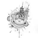 Cosmic Alchemy tattoo design idea