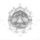 Cosmic Alchemy tattoo design idea