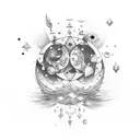 Cosmic Alchemy tattoo design idea